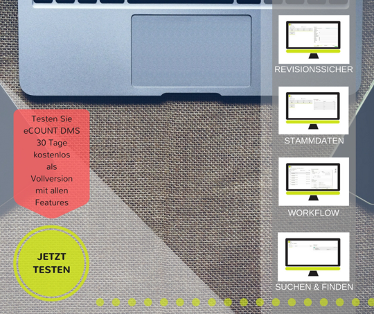 Testen Sie eCount DMS kostenlos als Vollversion