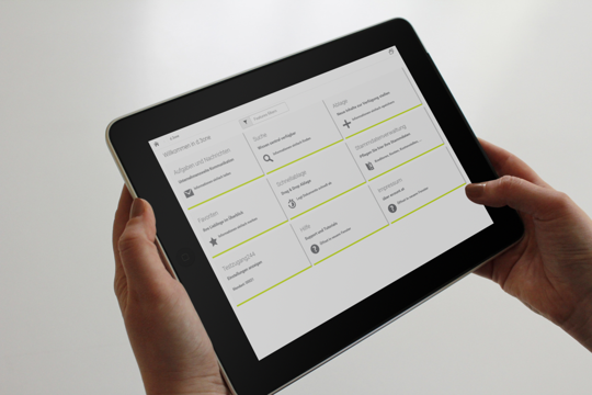 eCOUNT Dokumentenverwaltung am Tablet