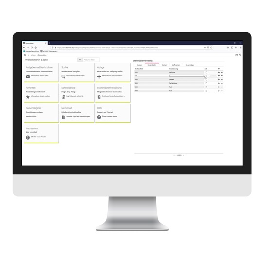 eCOUNT Dokumentenverwaltung - Stammdatenverwaltung