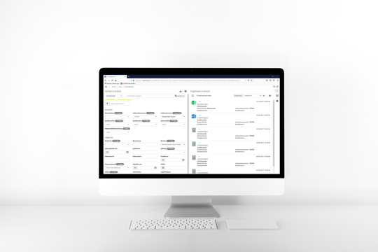 eCOUNT Dokumentenverwaltung - Suchfunktion Schriftverkehr