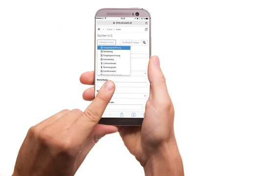 Suchen & Finden - eCOUNT mobiles Dokumentenenmanagement