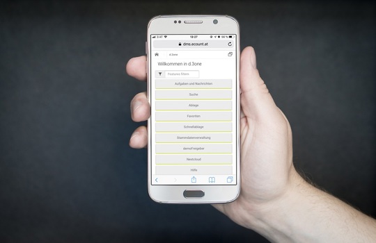 eCOUNT Dokumentenverwaltung Dashboard