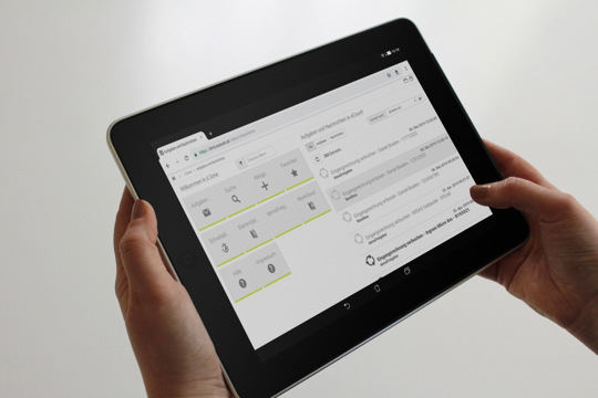eCOUNT DMS am Tablet