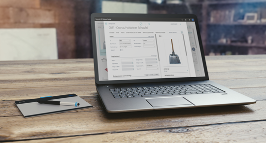 Business Central | Artikel angezeigt auf Laptop
