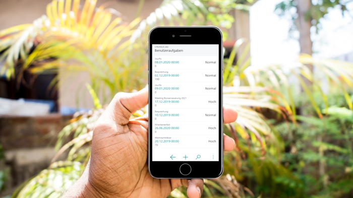 Business Central | CRM Benutzeraufgaben am Smartphone
