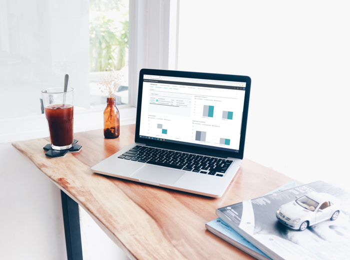 Business Central | Dashboard auf Laptop 