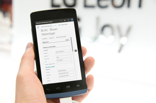 Business Central | Lagerverwaltung Lagerortkarte Smartphone