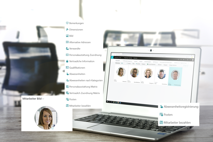 eCOUNT Dynamics 365 Business Central |  Bereich Mitarbeiter