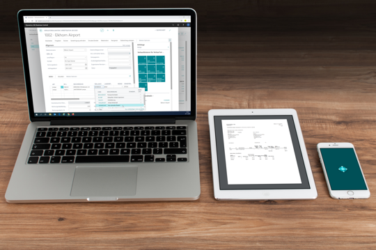 Business Central | Gutschriften & Reklamationen Reklamation auf Laptop und Tablet