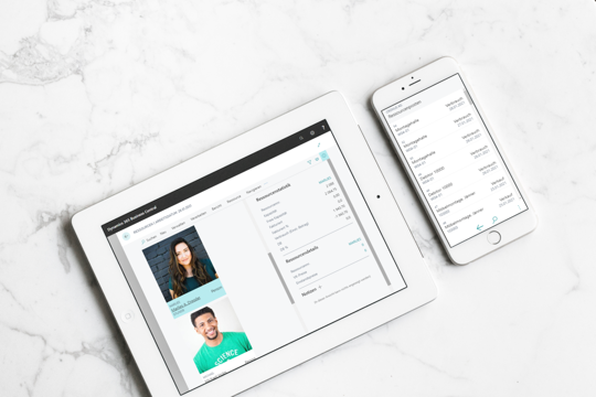 Business Central | Ressourcenverwaltung Ressourcenposten Tablet und Smartphone