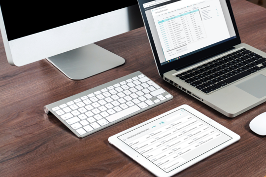 Business Central | CRM Verkaufschancen auf Tablet und Laptop