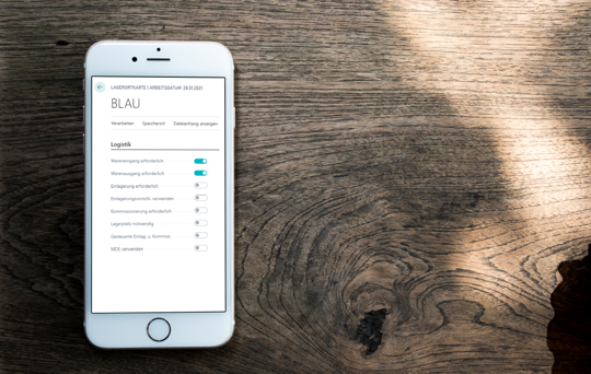 Business Central | Lagerverwaltung Wareneingan und -ausgang am Handy einstellen