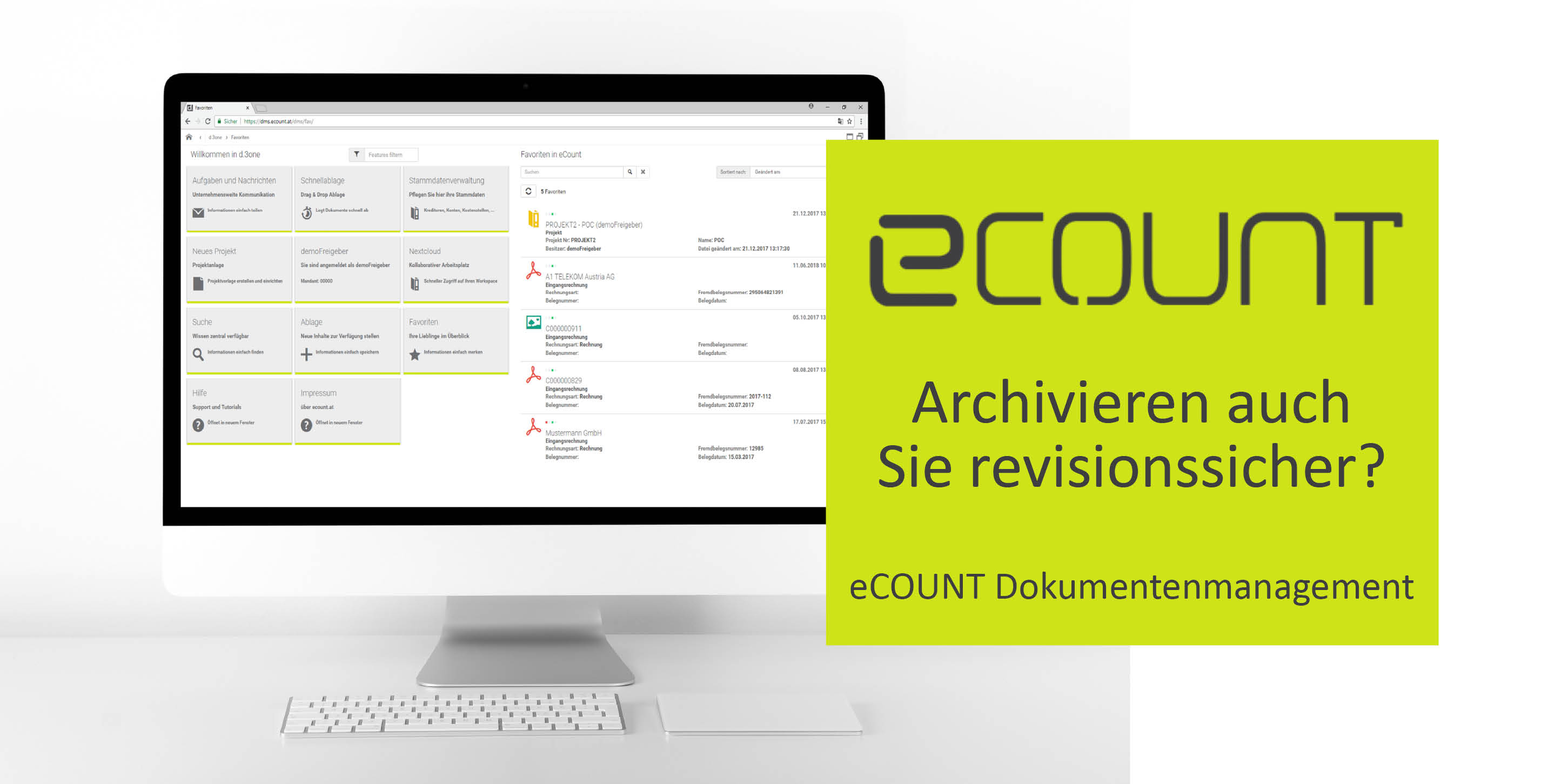 Revisionssicher Archivieren in der DMS Cloud | eCOUNT