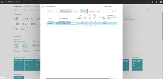 eCOUNT Dynamics 365 Business Central | Mahnungen Mahnmethoden 2