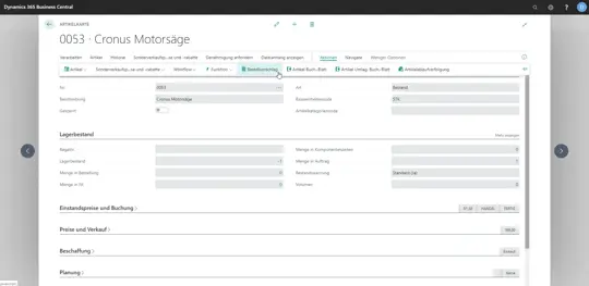 Business Central Bestellvorschlag