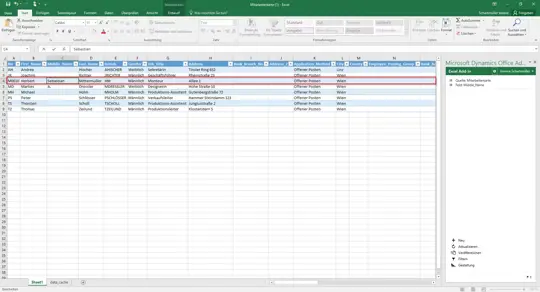 Änderung von Daten in Excel mit Business Central 3