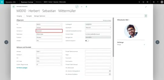 Änderung von Daten in Excel mit Business Central