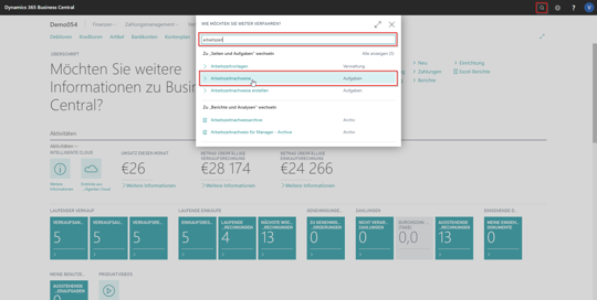 eCOUNT Dynamics 365 Business Central |  Ressourcenverwaltung-Arbeitszeitnachweis