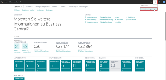 eCOUNT Dynamics 365 Business Central |  Erste Schritte Berechtigungen 2