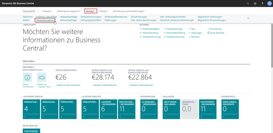 eCOUNT Dynamics 365 Business Central | Übersicht der Angebote