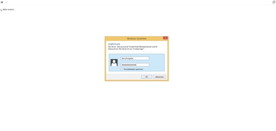 Logindaten für eCOUNT Dokumentenverwaltung eingeben